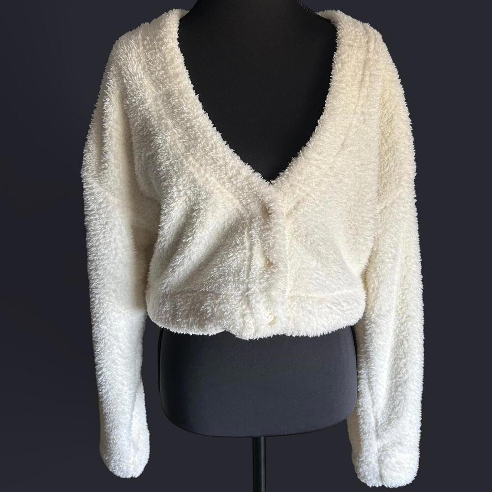 Victoria's Secret Women's White and Cream Cardigan